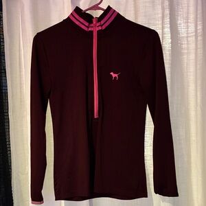 Victoria's Secret Maroon and Pink Zip-Up Jacket